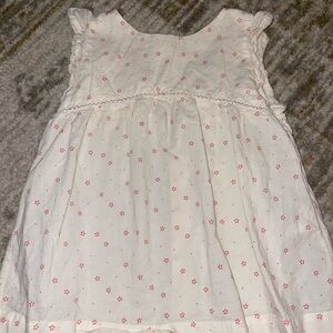 Bonton White Blouse with Pink Floral Pattern